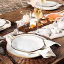 Conjunto de Jantar em Porcelana de Luxo - 54 Peças